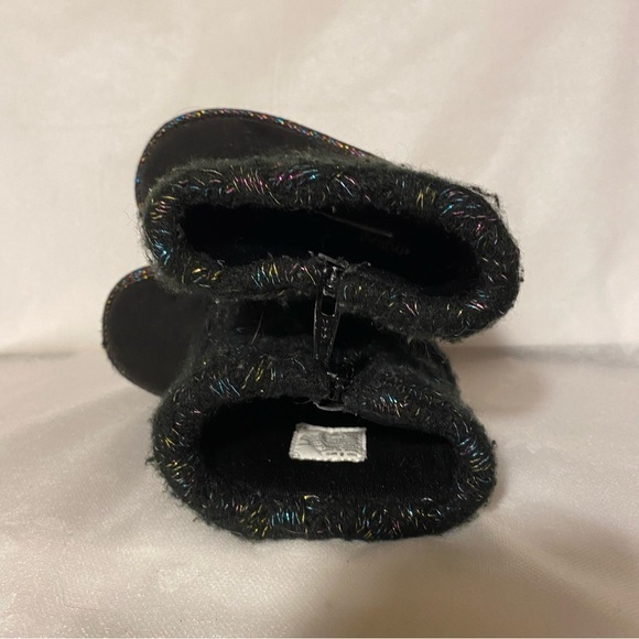 Girls Black Size 6 Boots Zips‎ On Side - Picture 5 of 8